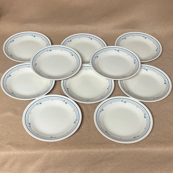 Corelle Country Violets 6 3/4" Bread & Butter Plates Set of 10 - Picture 1 of 8